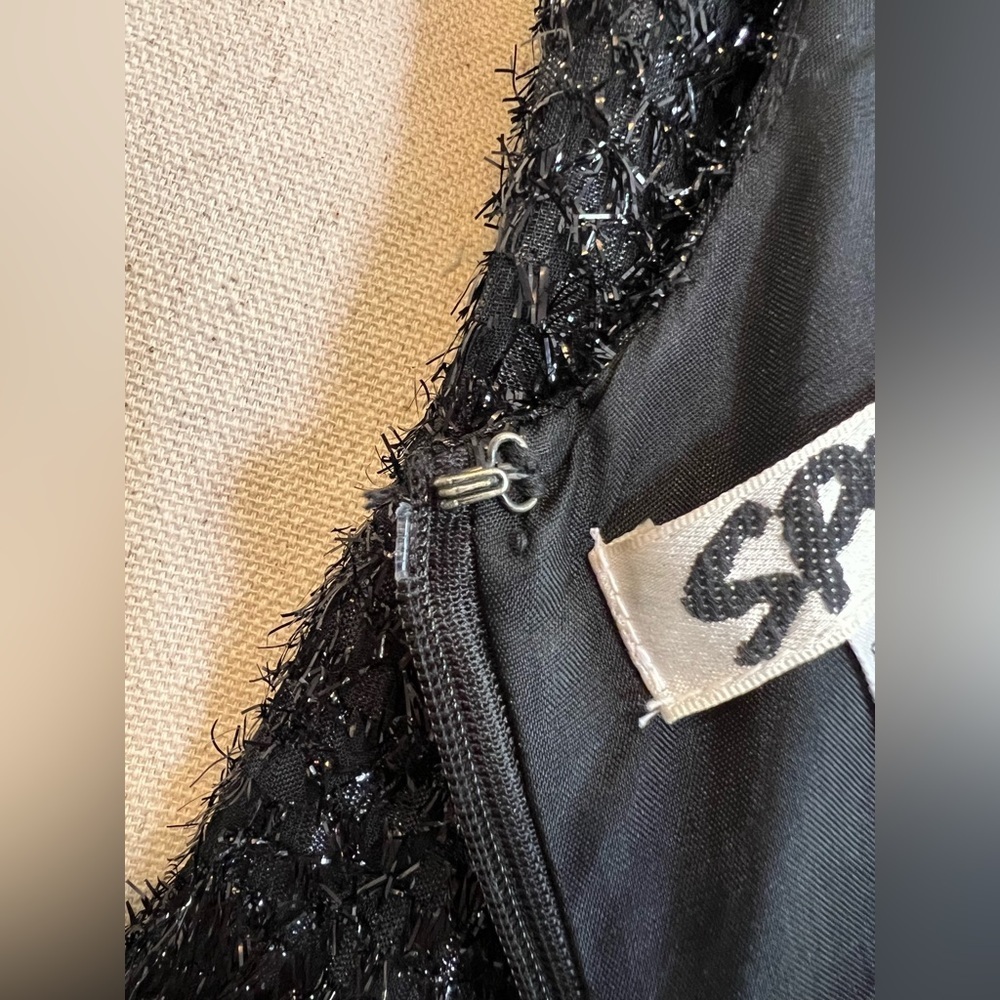 Stephen Sprouse 1980s Metallic Black Mini Dress — Vintage - Picture 7 of 8